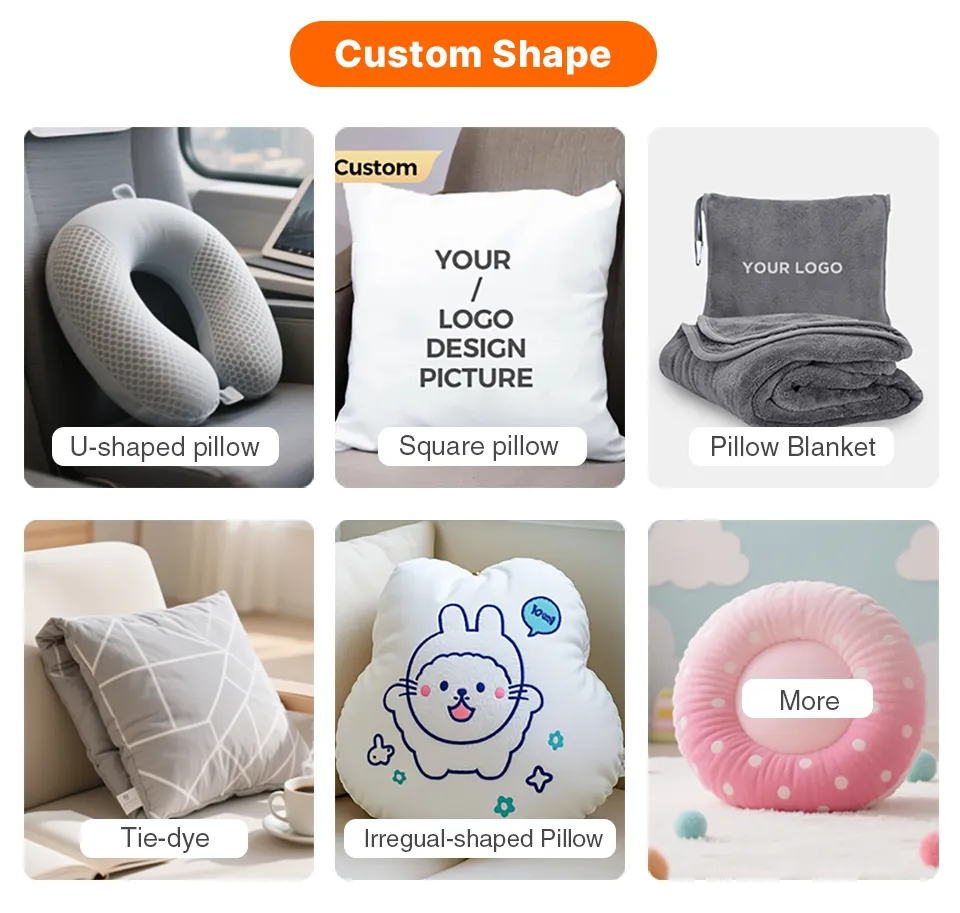 OEM/ODM China Factory Handmade Customized Irregular Shape Plush Custom Logo Shaped Toy Throw Decro Pillow Cushion