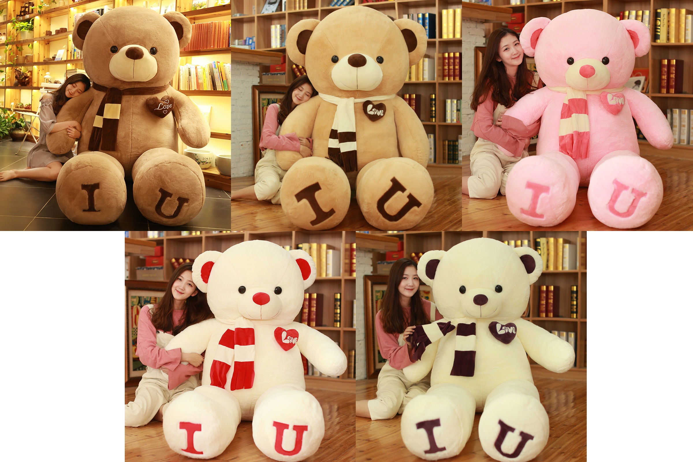 Factory Wholesale 80-200CM Giant Teddy Bear Plush Toy Skin Big Bear Stuffed Toys Doll Hug Pillow Valentine Teddy Bear TOYS Gift