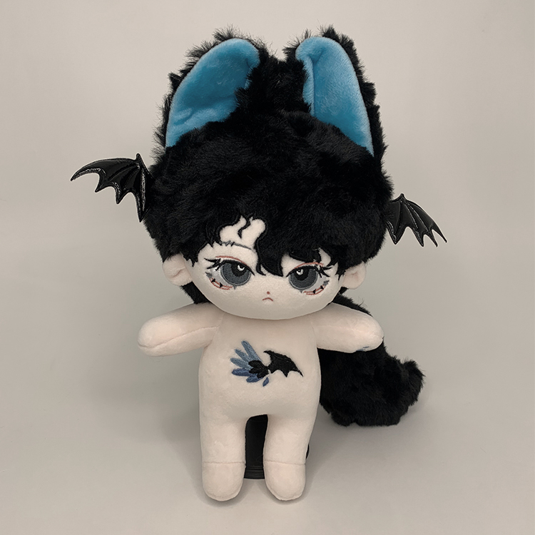 Custom Little Monsters Bat Ears Anime Plush Doll Idol Kpop Mini Soft Toy Detachable Clothing Accessories