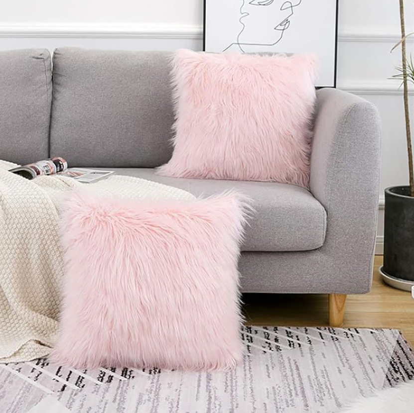 Hot Sale Fashion Double Sided Home Decor Soft Fluffy Throw Pillow Velvet Plush Sofa Pillow Cushion Home Decoration Couch Cushion