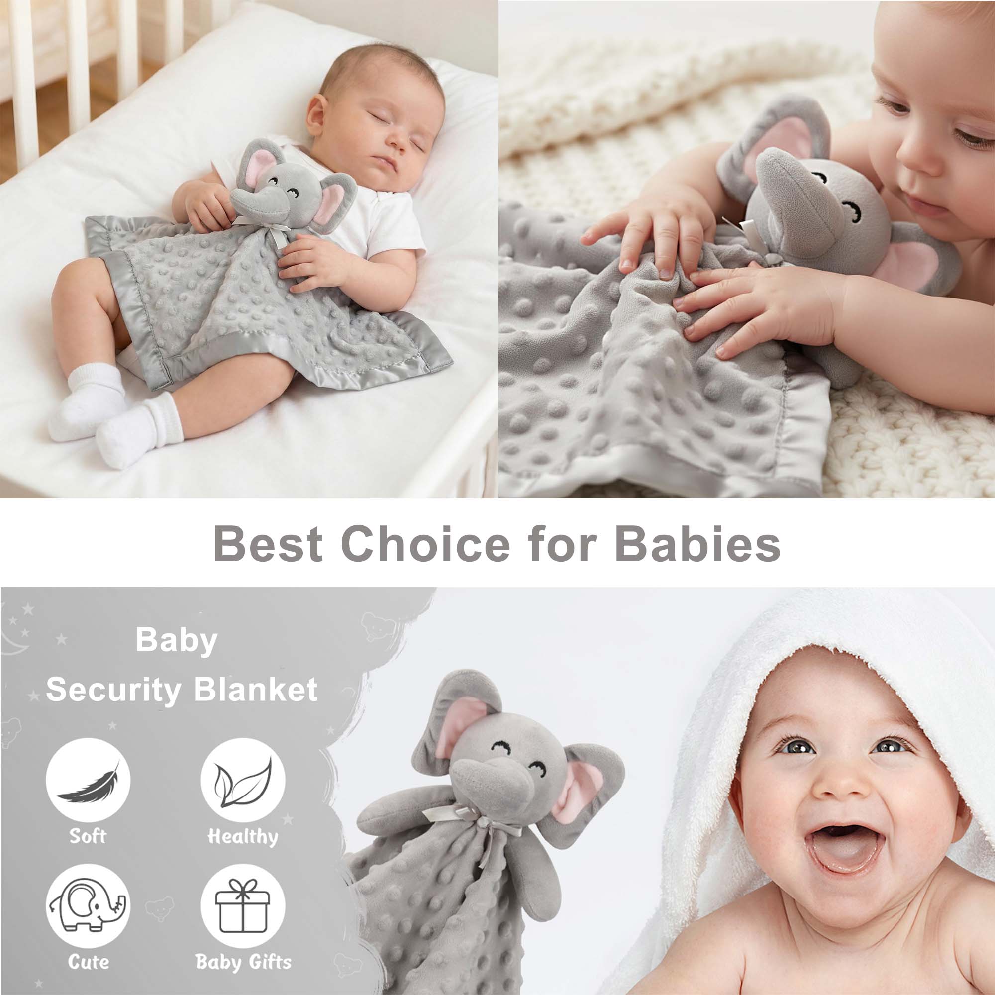 Custom Super Soft Cozy Lovey Minky Baby Gifts Blanket Baby Security Blanket for Newborn Boy Girl