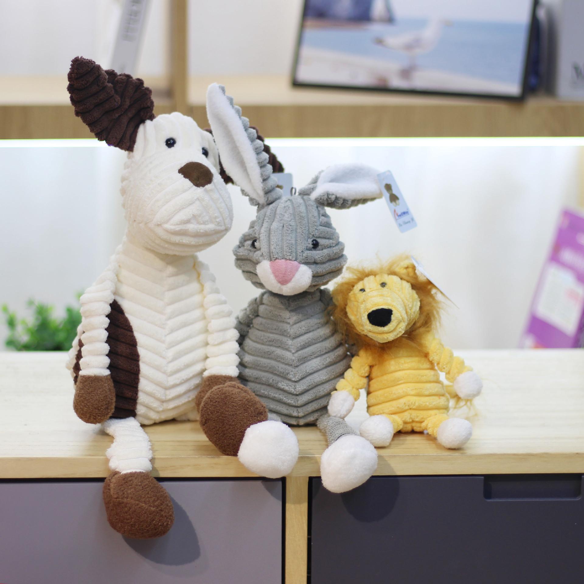 Stripes Animals Monkeys Pigs Foxes Dogs Pandas Rabbits Super Soft Plush Toys Birthday Customized Color Claw Machine Figurines