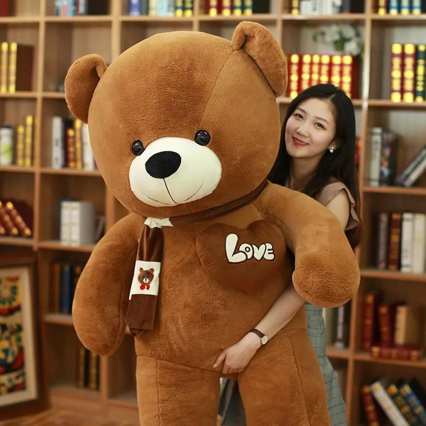 Big Size Teddy Bear Skin Doll Animal Soft Plush Toy Large Size Huge Giant Stuffed Big Teddy Bear Plush Toy Valentine Day Cute