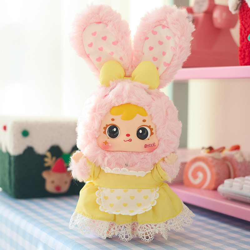 Authentic Samuel Little Rainbow Rabbits Baby Series Blind Box Cute Infant-Safe Stuffed Toy Collectible Gift for Kids