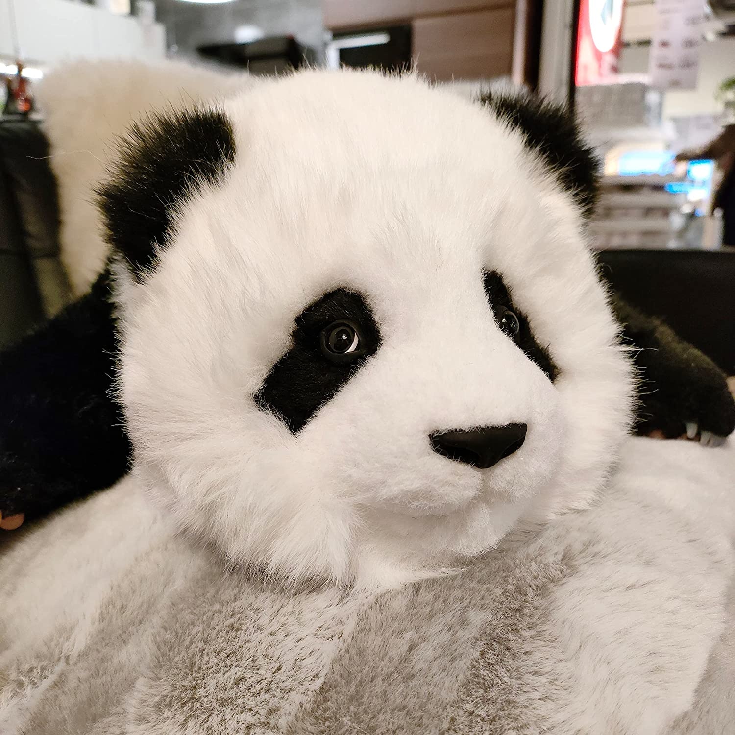 4LB Stuffed Animals Realistic Handmade Stuffed Giant Panda Plush Lifelike Panda Plush For Anxiety Weighted Plush Toy