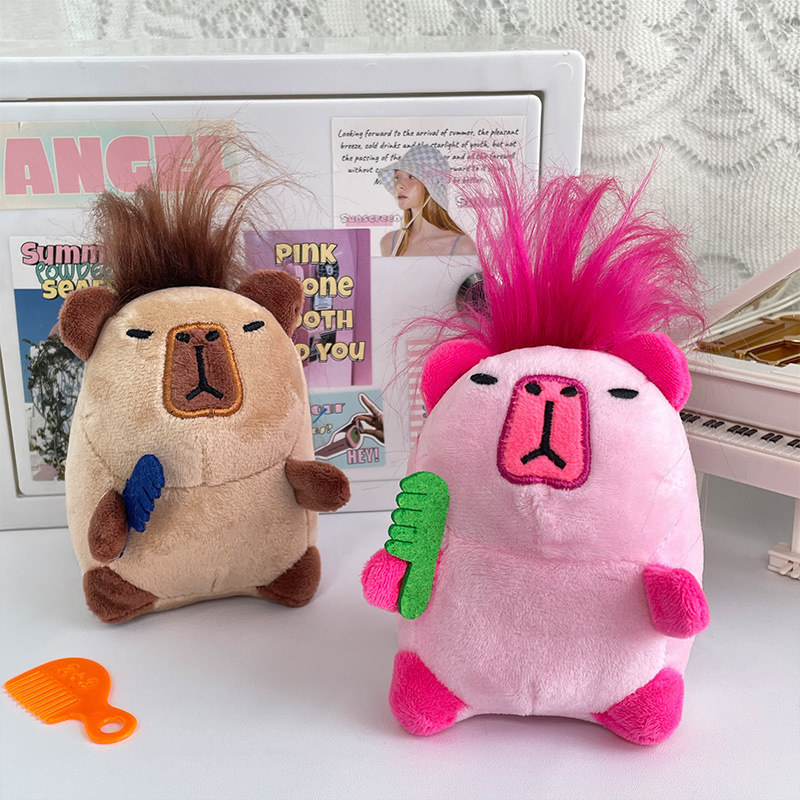 Wholesale Kawaii Capybara Plush Doll Keyring Purse Charm Adorable Animal Backpack Clip Stuffed Toy Gift Supplies