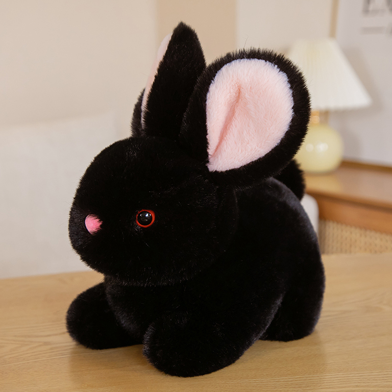 Custom Realistic Rabbit Plush Toy Stress Relief Customized Soft Stuffed Animal Bunny Doll OEM Gift Custom Design 100% Polyester