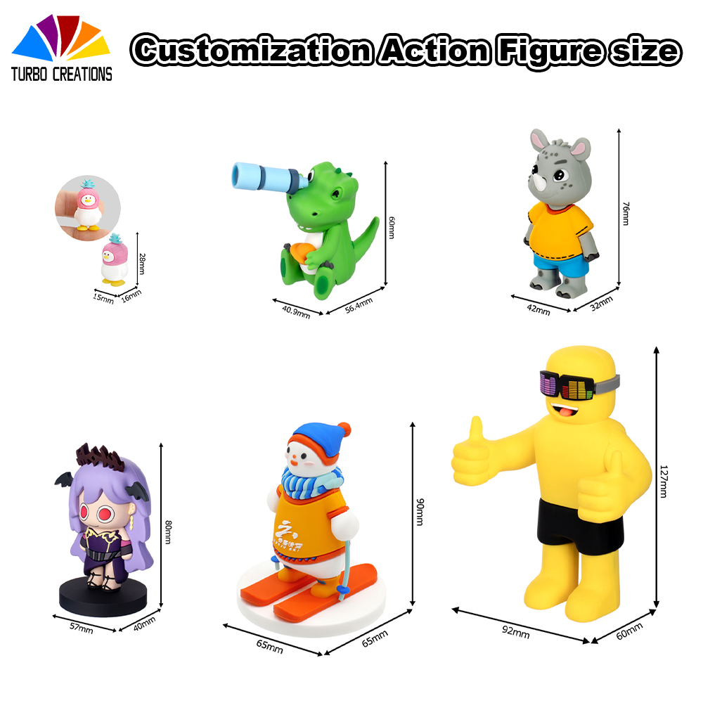 15 Years Factory Custom Made Kawaii 3D Cartoon PVC Miniature Doll Custom Kawaii Action Figure Model Decoration Toy