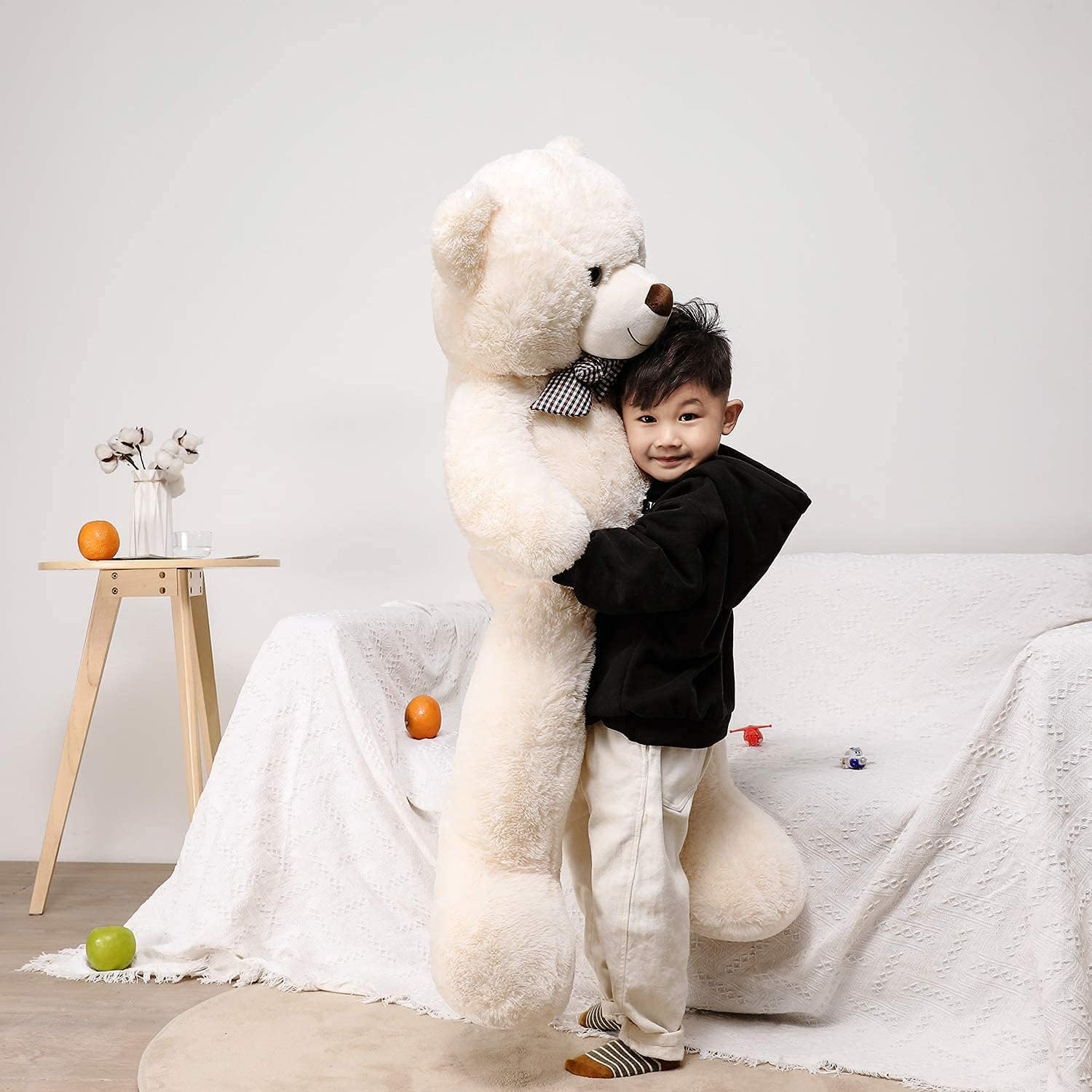 Unisex 4 Feet Giant Teddy Bear Life-Size Large Plush Stuffed Animal Soft Cotton with PP Cotton Filling for Baby Shower Children