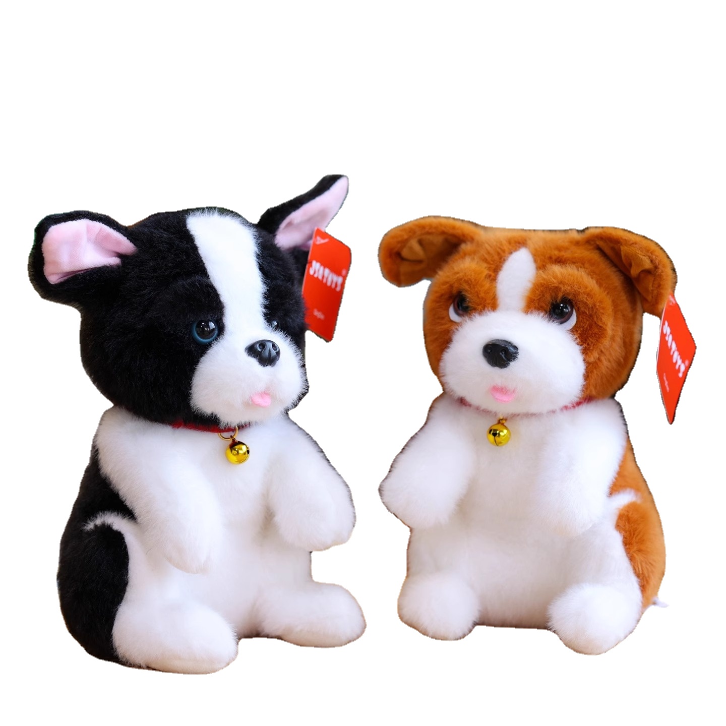 Wholesale Custom 22cm Lifelike Realistic Super Soft Stuffed Dog Plush Toys Accessories Desktop Table Decor Corporate Promotional