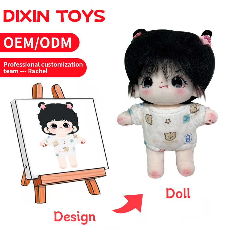 Plushie Maker Low Moq Custom Stuffed Anime Figure Plush Doll 10cm 20cm 30cm Kpop Cotton Doll Customize Your Own Design
