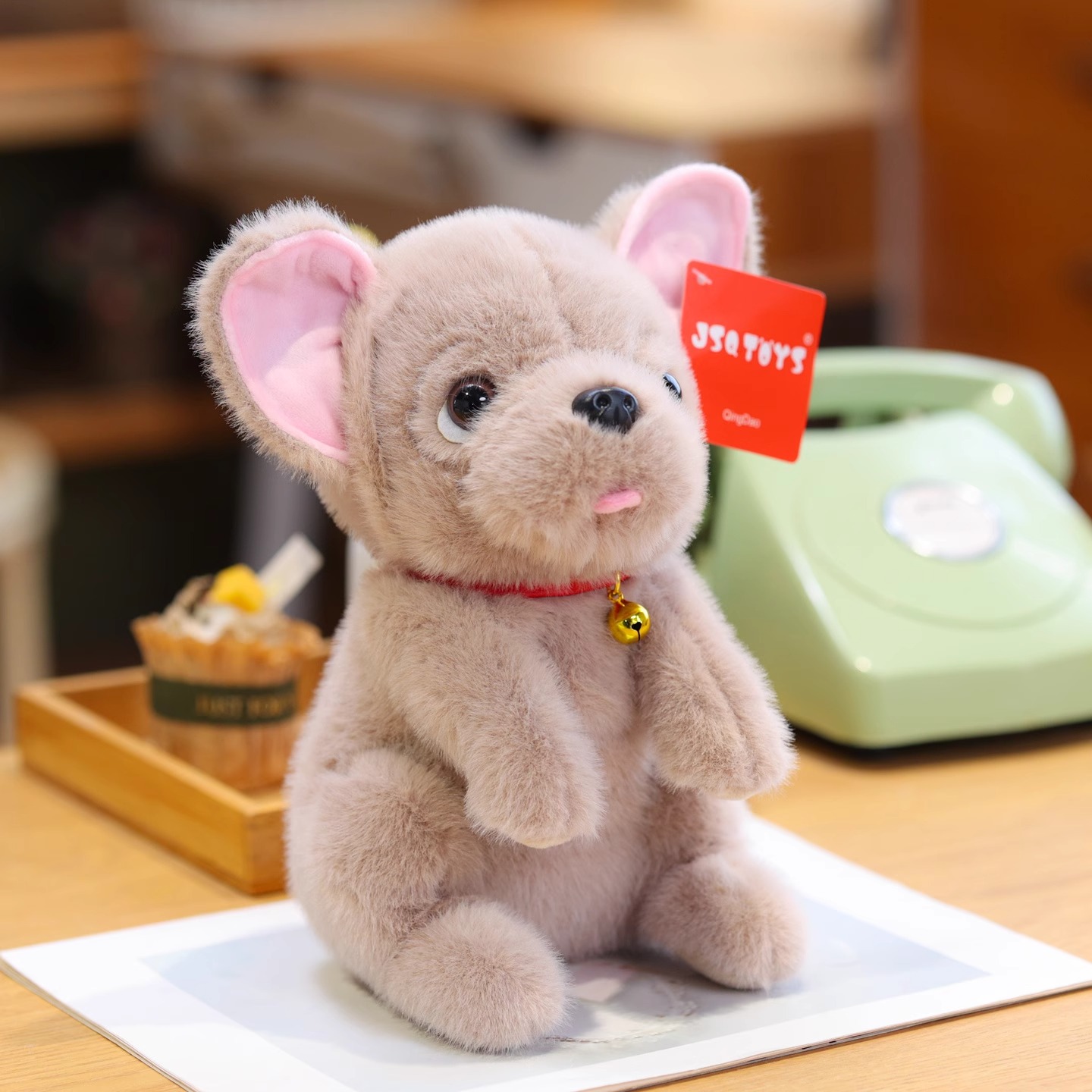 Wholesale Custom 22cm Lifelike Realistic Super Soft Stuffed Dog Plush Toys Accessories Desktop Table Decor Corporate Promotional