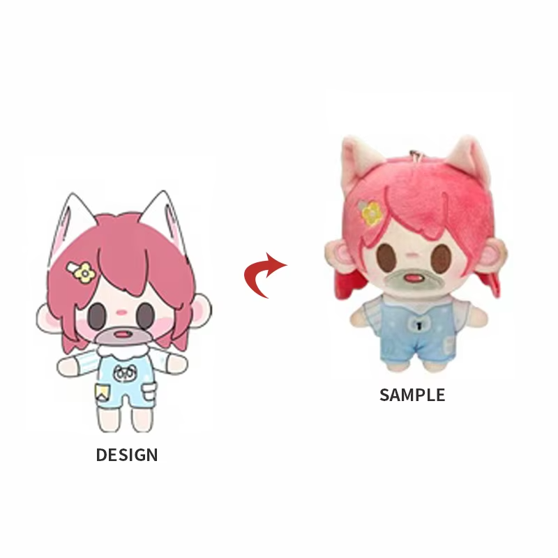 Custom Manufacturer's Cute Anime Character Plush Toys Stuffed Dolls for Collection or Gifts Filled with PP Cotton