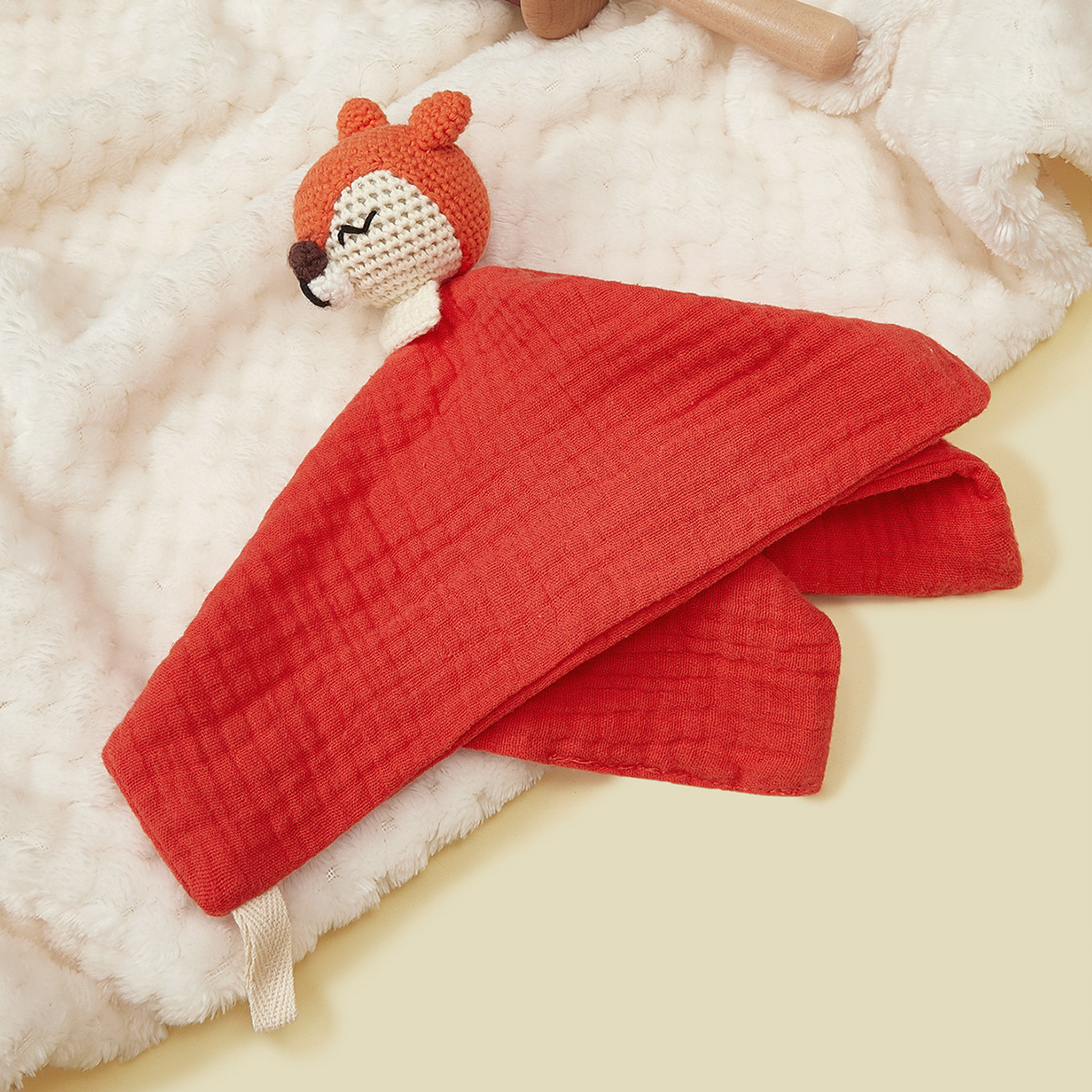 Animals Security Blanket, Soft Lovey Unisex Lovie Baby Gift for Newborn Boys and Girls Snuggle Toy Stuffed Animal