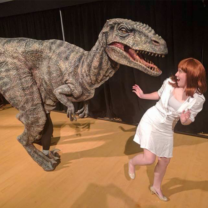 Attractive Realistic Life Size Animatronic Dinosaur Mascot Costume