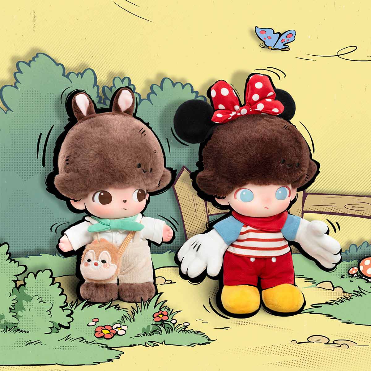 Wholesale MART Original Dimoo World Vinyl Plush Keychain Cute Cartoon Anime PVC Blind Box Doll 16CM Movie TV Unisex Original