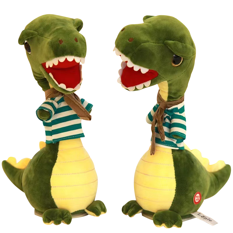 Singing Talking Dinosaur Plush Electronic Plush Toys Interactive Repeat Your Words Stuffed Animal Dragon Plush Toys Kids Gifts