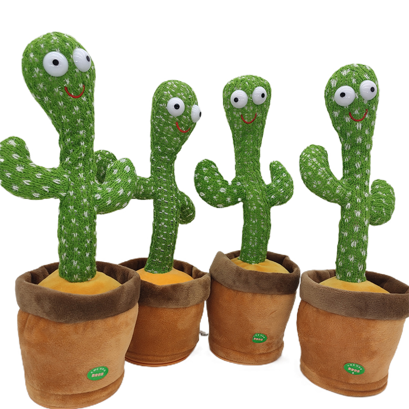 Hot Sale Funny Wriggle Doll Talking and Singing Plush Toy with Musical Recording Dancing Cactus PP Cotton Filling