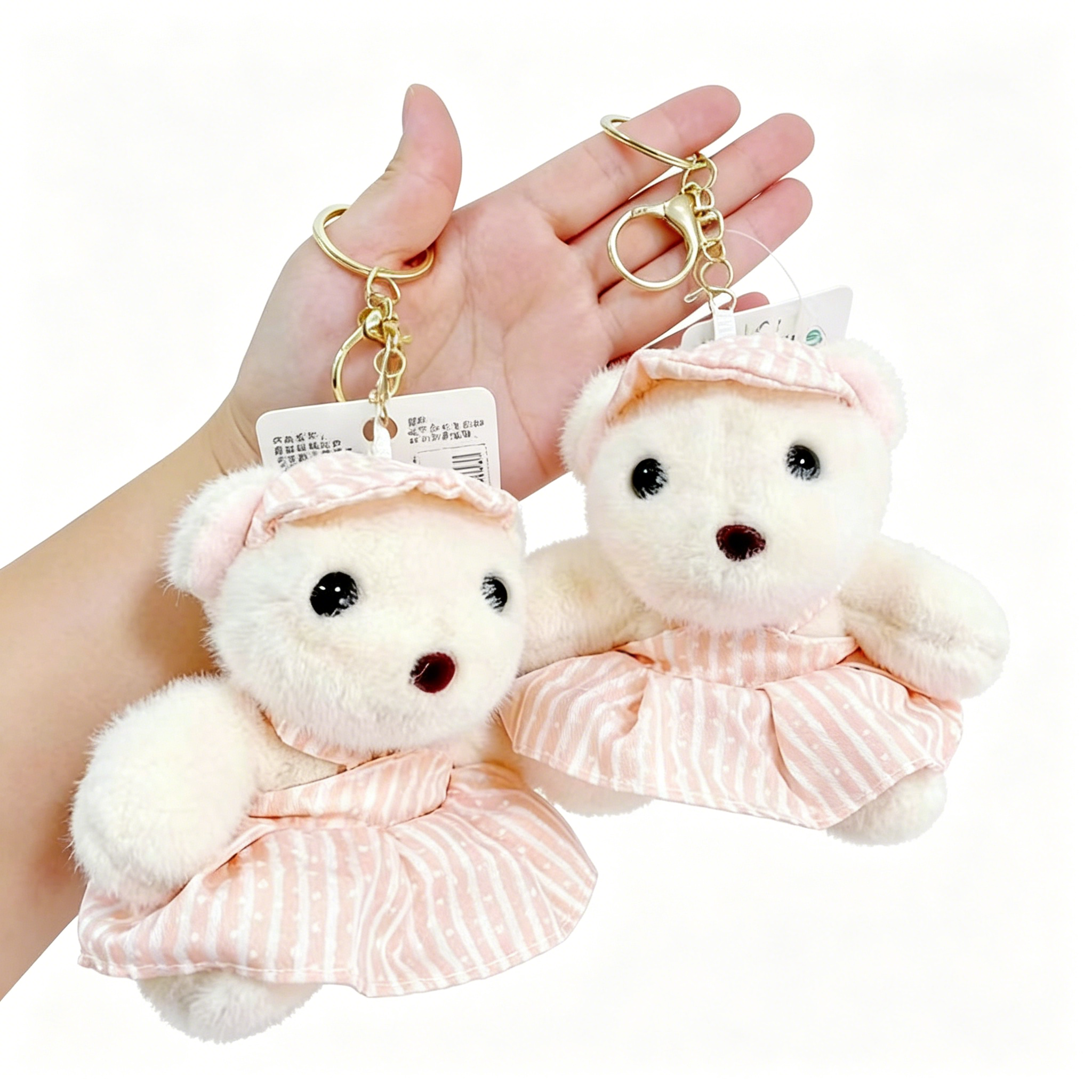 Cute Stuffed Animal Bear Rabbit Duck Anime Plush Key Chain, Fashion Accessory Backpack Clips, Kindergarten Gift, Handbag Pendant