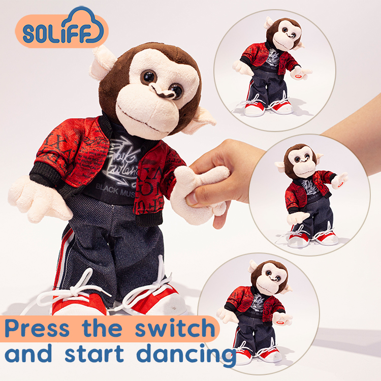 Custom Wholesale Children Gift Singing Dancing Soft Plush Animal Talking Electric Plush Toy