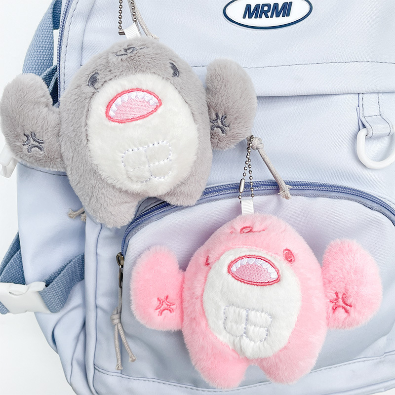 Mini Soft Shark Plush Keychain Toy Tiny Stuffed Animal Backpack Clip on Sea Keychain Stuffed Toys Plush Doll