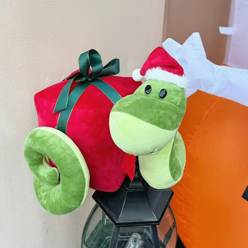 Cozy Holiday Snake Plush Toy for Festive Cheer