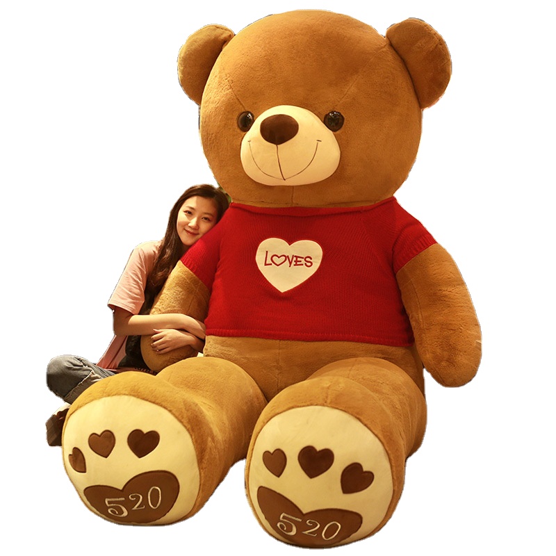 IN STOCK Soft Kawaii Cute Plushie Peluche Animal Pillow Cushion Stuffed Giant Big Costume Ribbon Teddy Bear Plush Toy