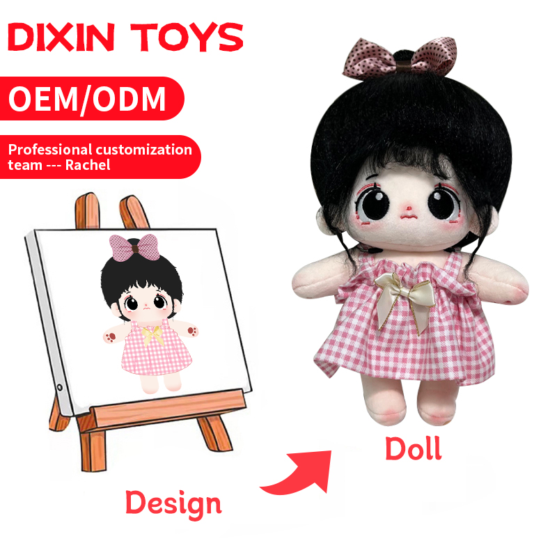 Plushie Maker Low Moq Custom Stuffed Anime Figure Plush Doll 10cm 20cm 30cm Kpop Cotton Doll Customize Your Own Design