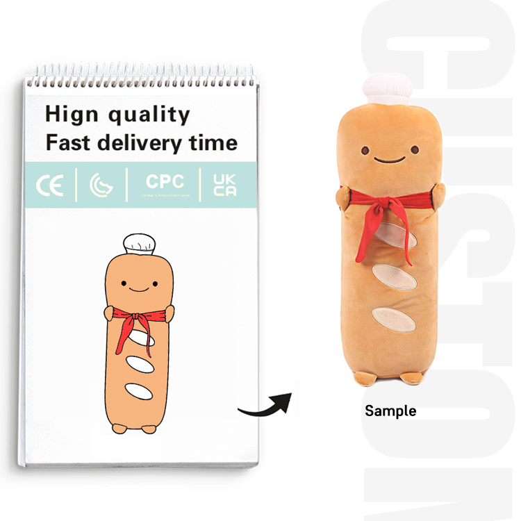 Custom Super Soft Anime Plush Toy ODM Stuffed Animal Toy With Embroidered Logo Washable and Factory