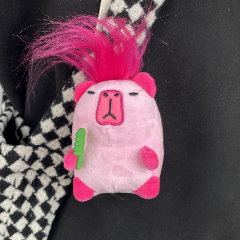 Wholesale Kawaii Capybara Plush Doll Keyring Purse Charm Adorable Animal Backpack Clip Stuffed Toy Gift Supplies