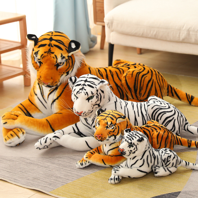OEM Custom Giant Life-Size Siberian Tiger Stuffed Animal Soft Plush Toy With PP Cotton Filling Realistic Dropship At Cheap Price