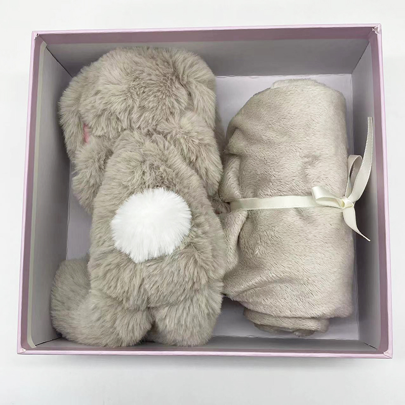 Customizable Baby comfort Towels Children's Plush Toys Soft Security Blanket Comfortable Bedding Bunny Blanket