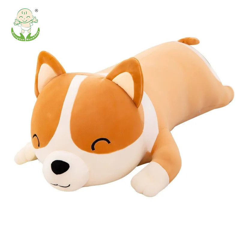 Corgi Dog Plush Toy Big Long Corgi Throw Pillow Clamp Leg Hug Big Stuffed Animal Doll Soft Fabric Decorations Valentine's Day