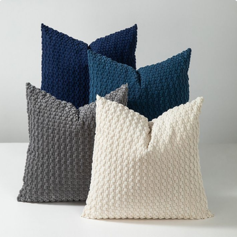 Soft Corn Grain Plush Throw Pillow, Luxury Sofa Cushion