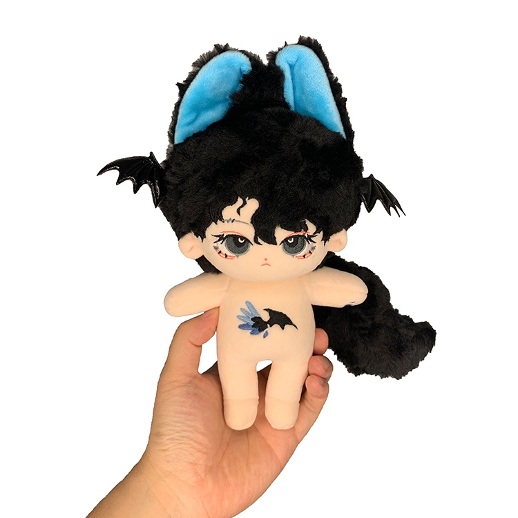 Custom Little Monsters Bat Ears Anime Plush Doll Idol Kpop Mini Soft Toy Detachable Clothing Accessories