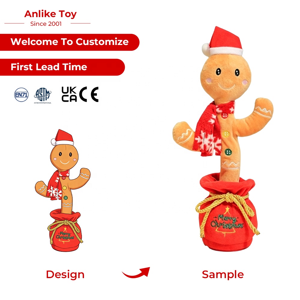 Custom Plush Toy Talking Penguin Dancing Singing Interactive LED Plush Doll Electric Toy for Kids Stuffed Toys