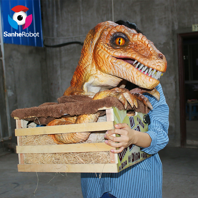 Life Like Realistic Animatronic Baby Dinosaur Hand Dinosaur Puppet For Sale