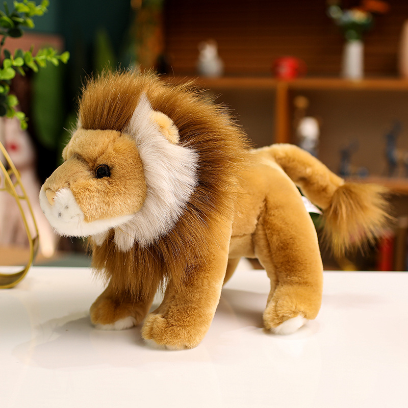 Plush Yellow Plush Lion Stuffed Animal Soft Cuddly Perfect for Child Realistic Lion Stuffed Toys