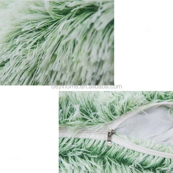 Winter Warm Soft Fur Throw Pillow Cozy Fluffy Plush Cushion for Sofa Decor