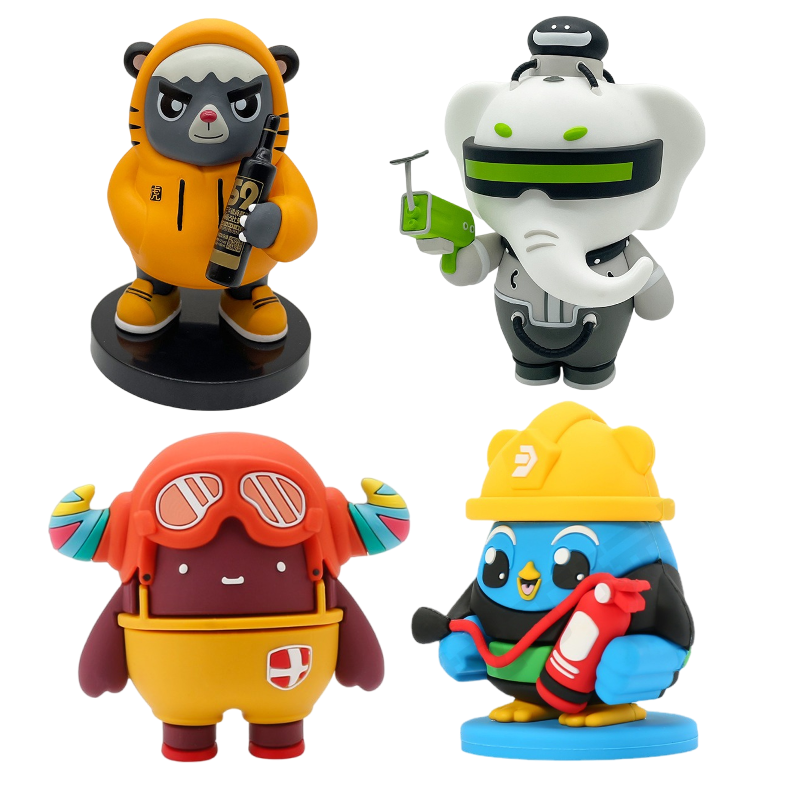 Small Animal Figurine Toys 3D PVC Action Figure Custom Logo Silicone Crafts Toys Figure For Promotional Gifts