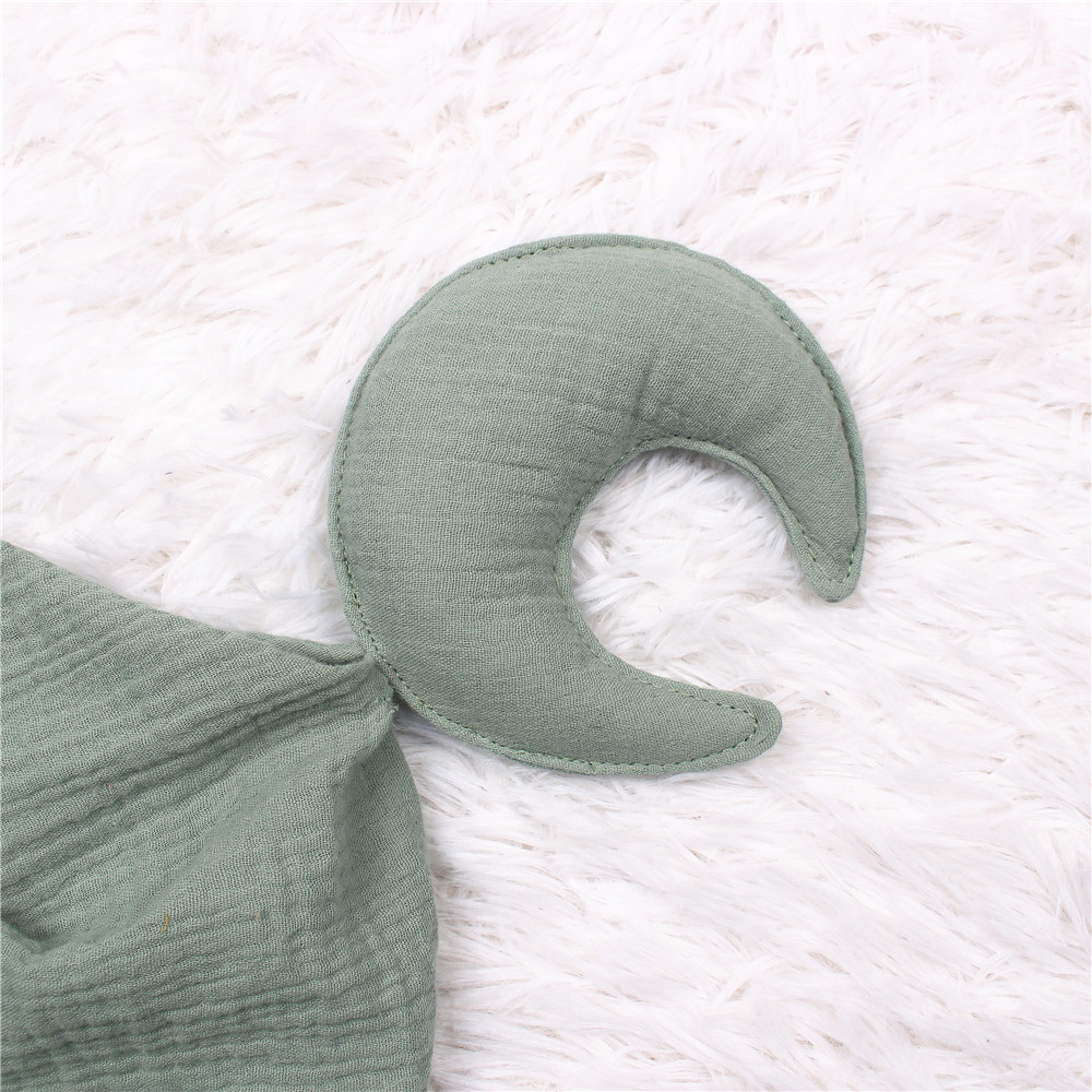 Star / Moon Security Blanket Soft Baby Lovey Blanket Unisex Lovie Snuggle Toy Baby Comforter Blanket for Newborn Boys and Girls