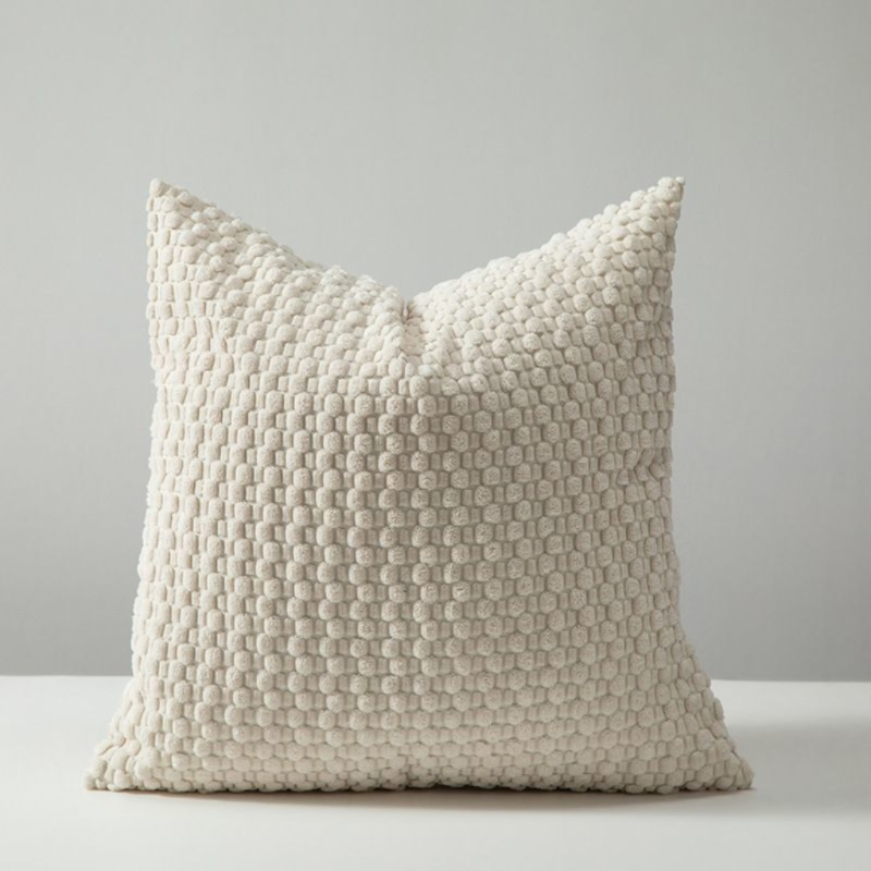 Soft Corn Grain Plush Throw Pillow, Luxury Sofa Cushion