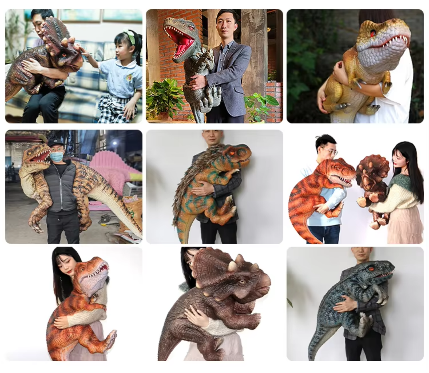 Lifelike Dinosaur Puppet Performance