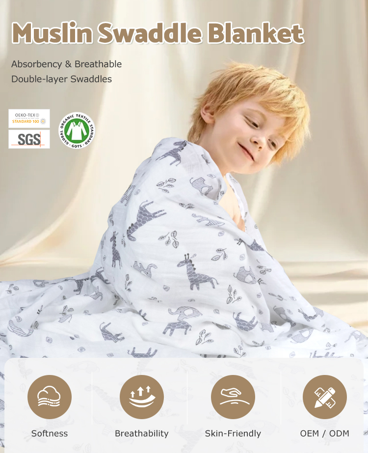 Baby Muslin Swaddle Blanket