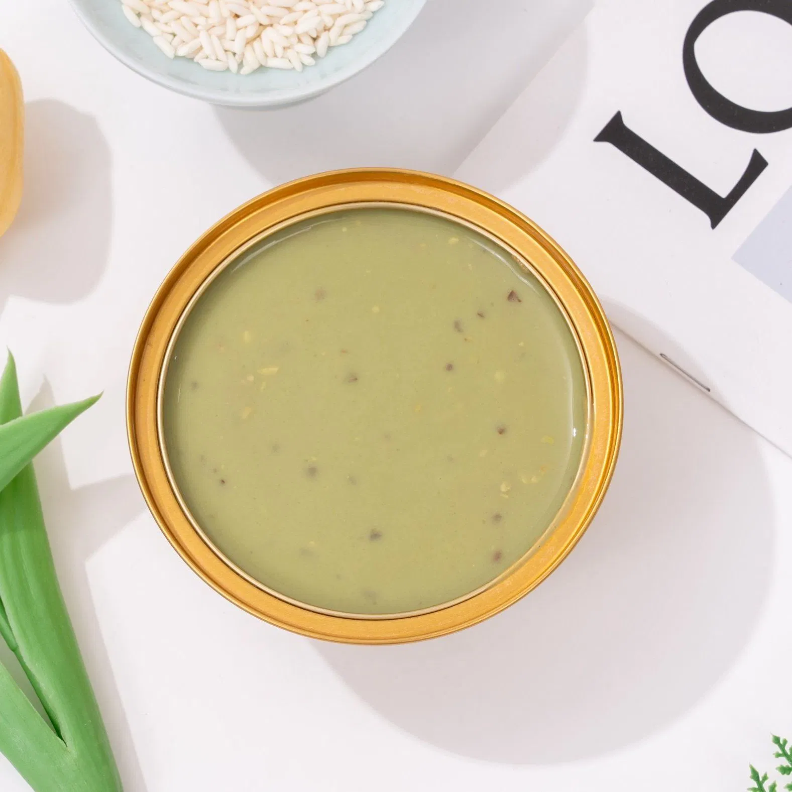 Bowl de Arroz com Pistache Torrado Sabor Suave Nutrição Instantânea para Trabalhadores de Escritório