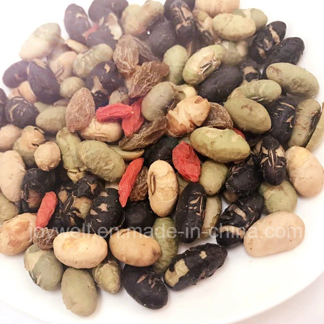Mistura de Lanche de Frutas Goji Secas, Uva Passa, Feijão Preto Torrado e Edamame