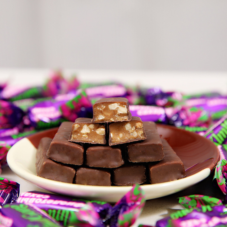 Chocolate recheado com doces roxos genuínos 500g Doces a granel