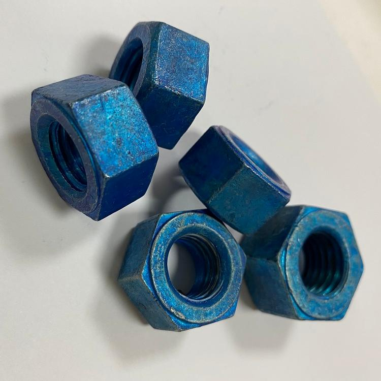 Porca Hexagonal ASTM A194 Gr 2h Porca de Travamento HDG com Cera Azul