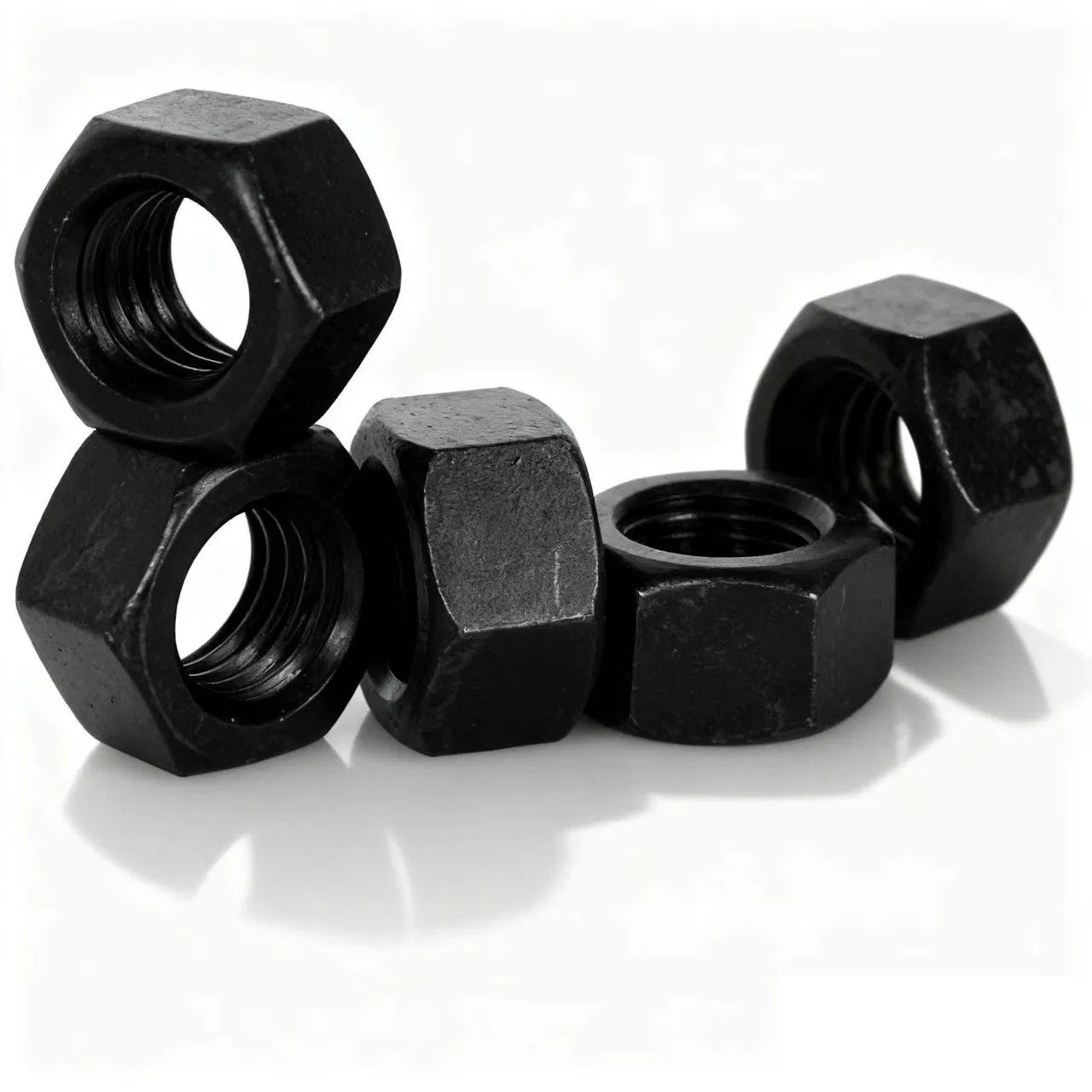 Fábrica DIN934 Aço Carbono Zincado Óxido Preto Amarelo Porca Hexagonal Hexagonal