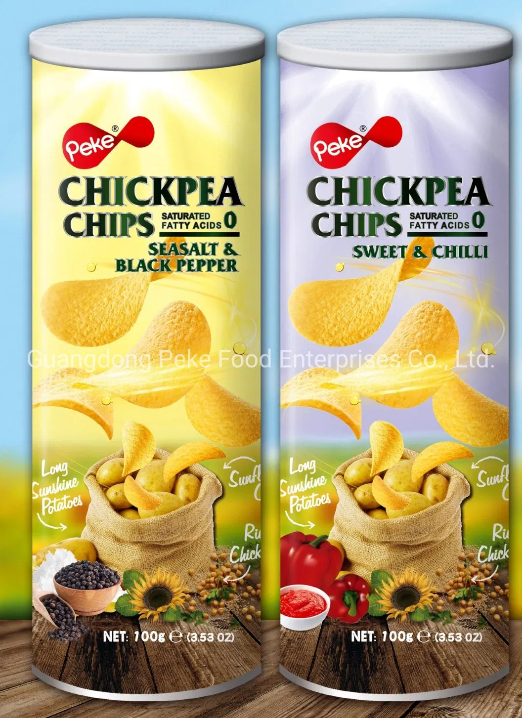100g EU Lanches Leves Chips de Grão-de-Bico Chips de Lentilha Chips de Grãos Múltiplos Cereal Crocante (Cozinhar em óleo de girassol) com Gordura Saturada com 2-3G, Colesterol Livre de Gordura Trans